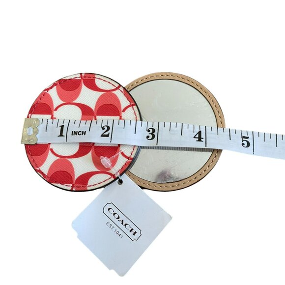 Coach Circle Compact Mirror with Signature Design - Picture 4 of 6
